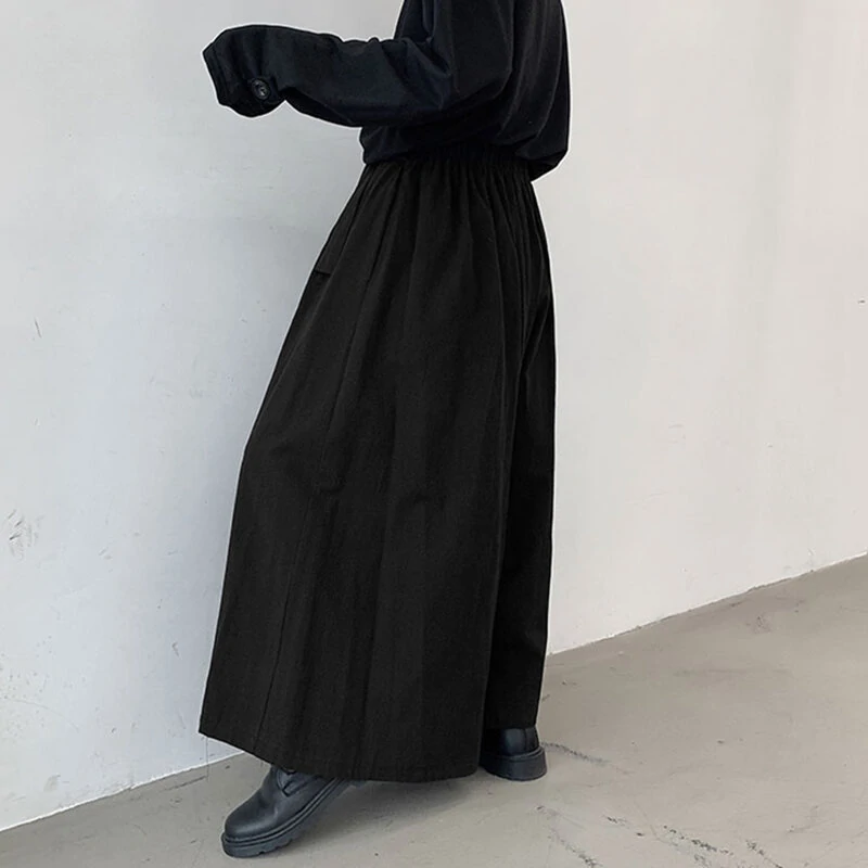 (image for) Mens Fashion Drawstring Loose Comfy Solid Color Casual Pants